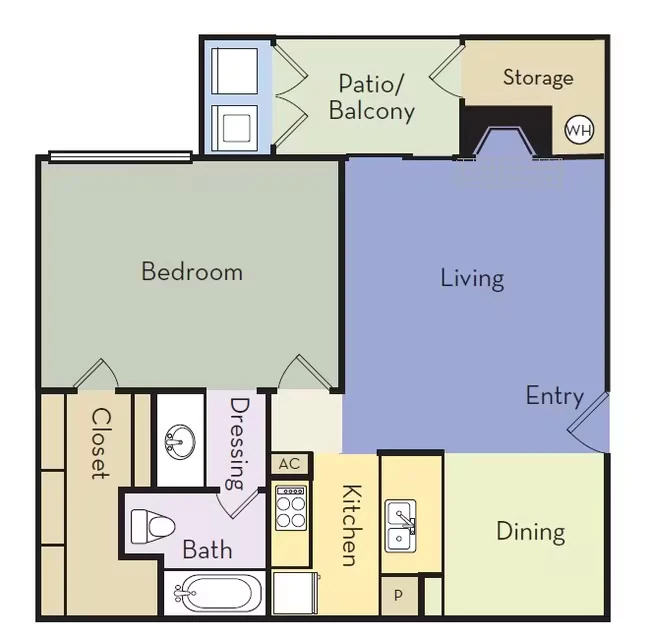 1 Bedroom | 1 Bath B 311 floor plan